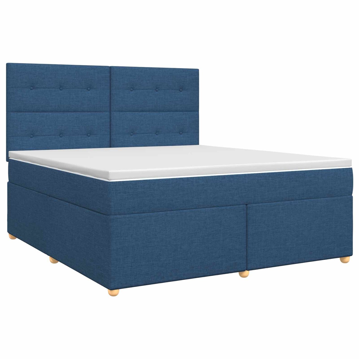 Boxspring ágy matraccal fejtámlával Kék 180 x 200 cm Szövet