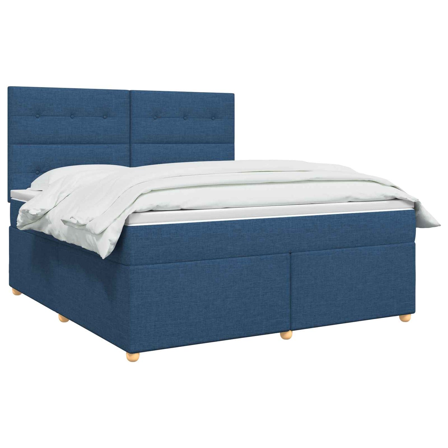 Boxspring ágy matraccal fejtámlával Kék 180 x 200 cm Szövet