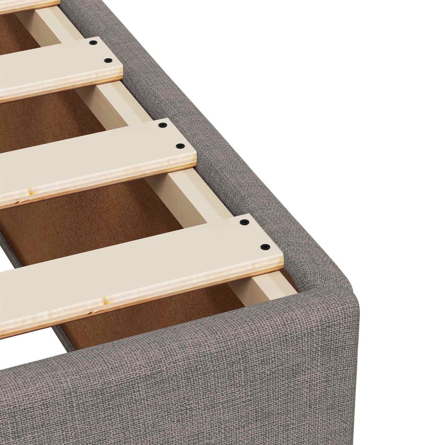 Boxspring ágy matraccal Tópszínű 200 x 200 cm Szövet