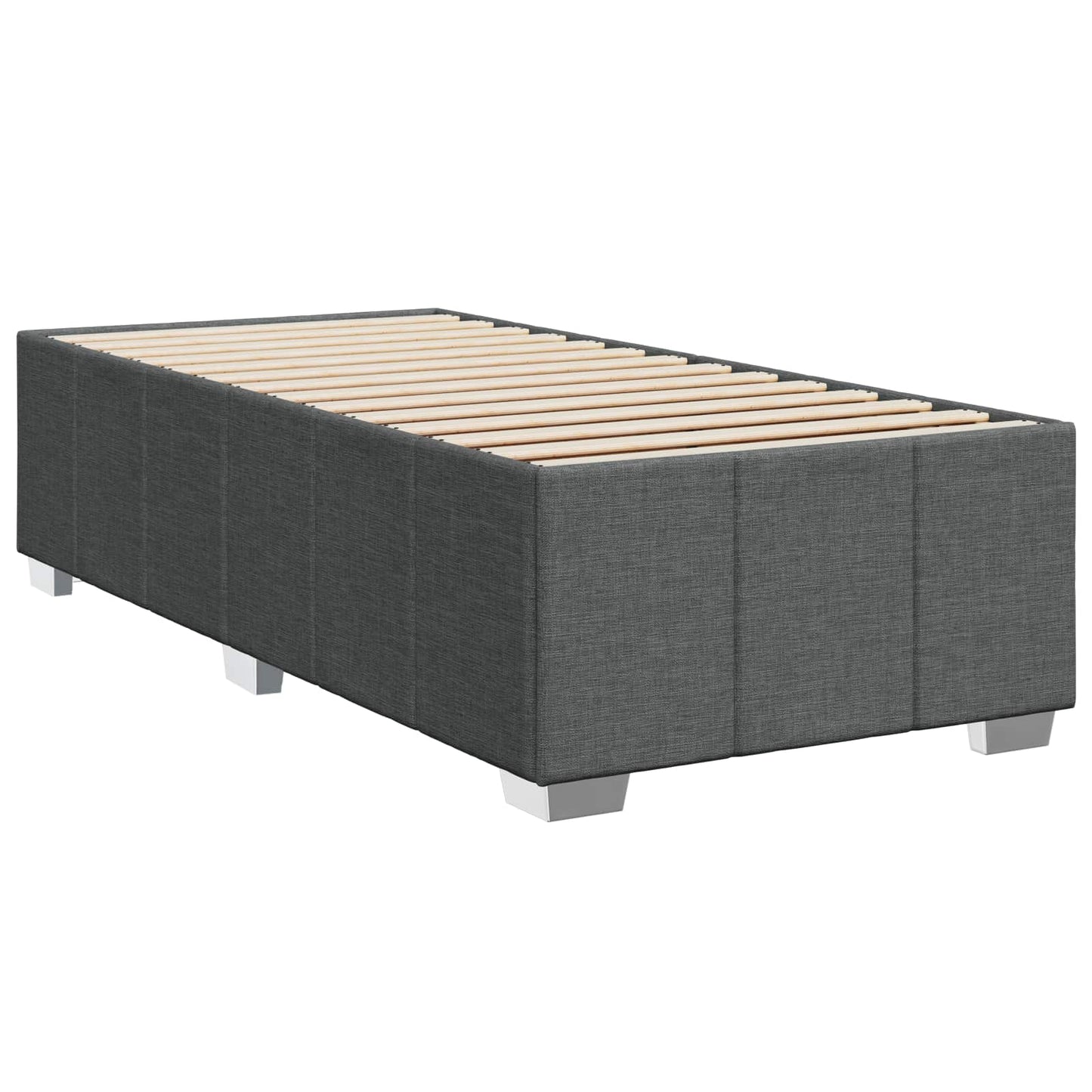 Boxspring ágy matraccal Sötétszürke 80 x 200 cm Szövet