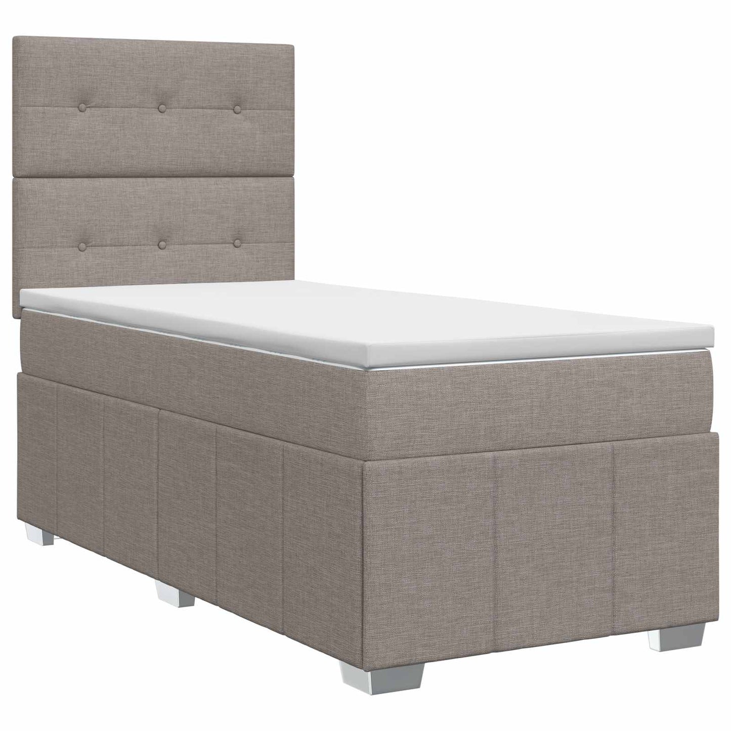 Boxspring ágy matraccal fejtámlával Tópszínű 90 x 200 cm Szövet