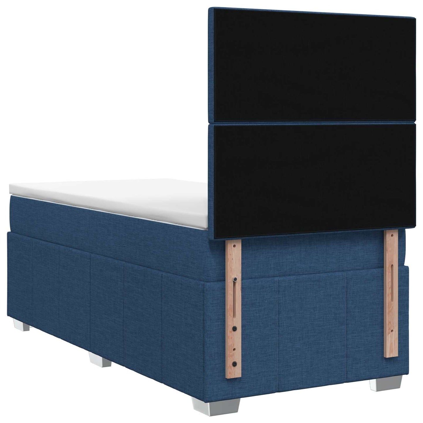 Boxspring ágy matraccal fejtámlával Kék 90 x 200 cm Szövet