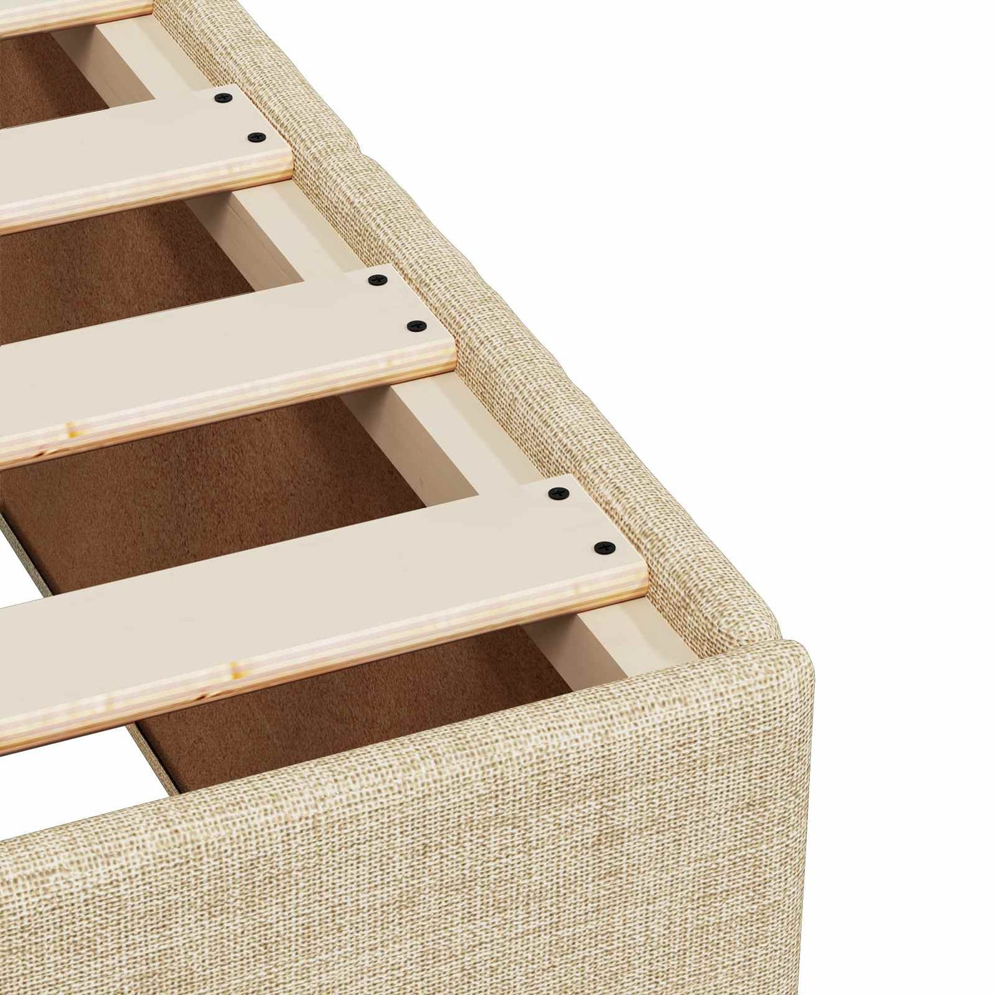 Boxspring ágy matraccal Krémszínű 120 x 190 cm Szövet