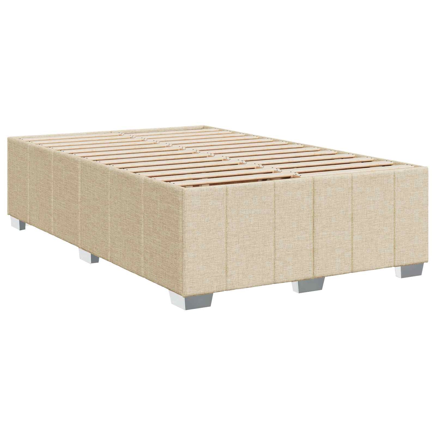 Boxspring ágy matraccal Krémszínű 120 x 190 cm Szövet