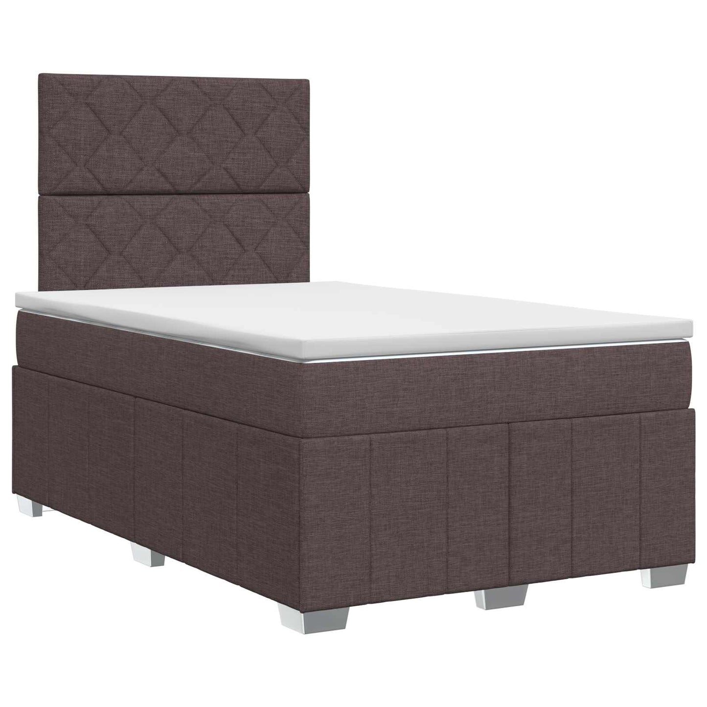 Boxspring ágy matraccal Sötét Barna 120 x 190 cm Szövet