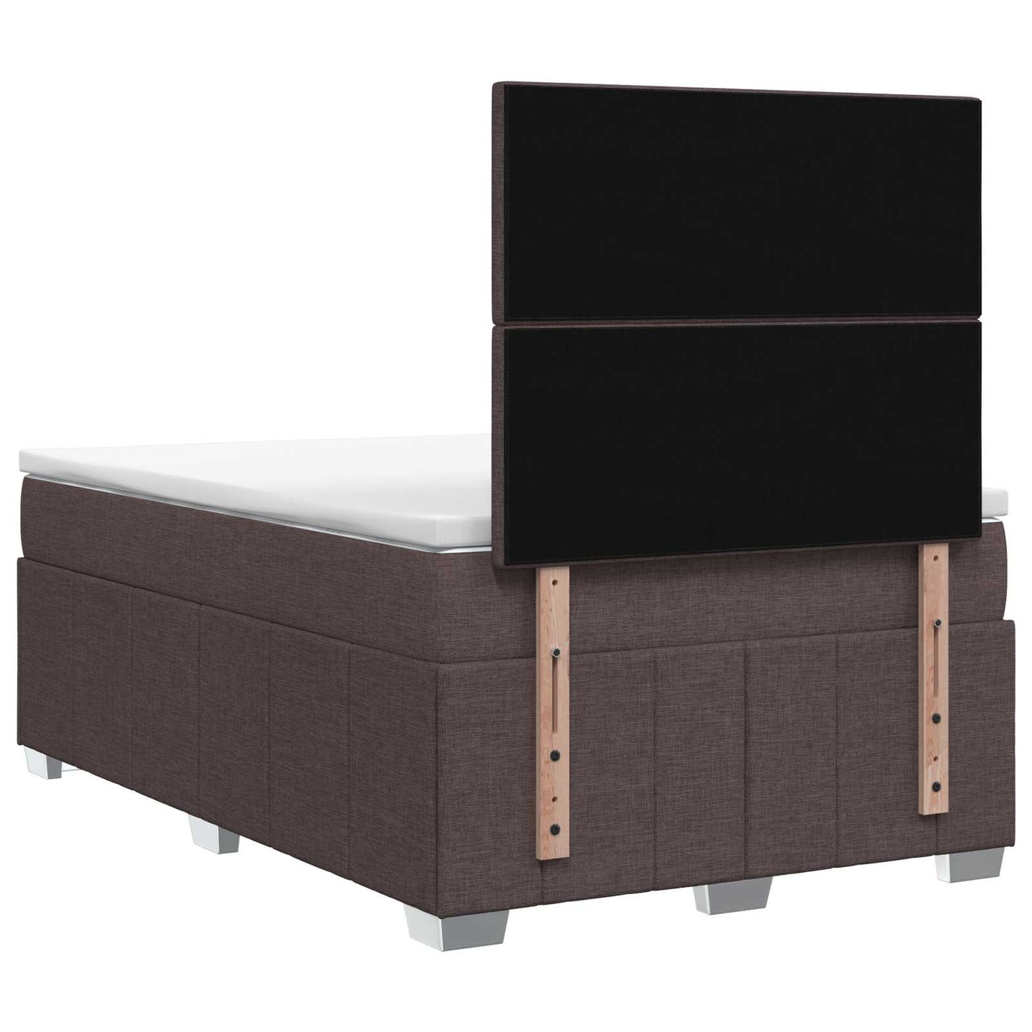 Boxspring ágy matraccal Sötét Barna 120 x 190 cm Szövet