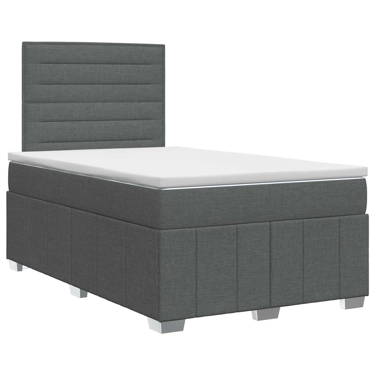 Boxspring ágy matraccal Sötétszürke 120 x 200 cm Szövet