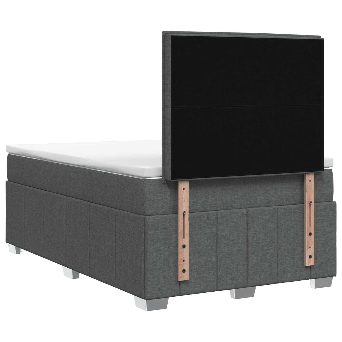 Boxspring ágy matraccal Sötétszürke 120 x 200 cm Szövet