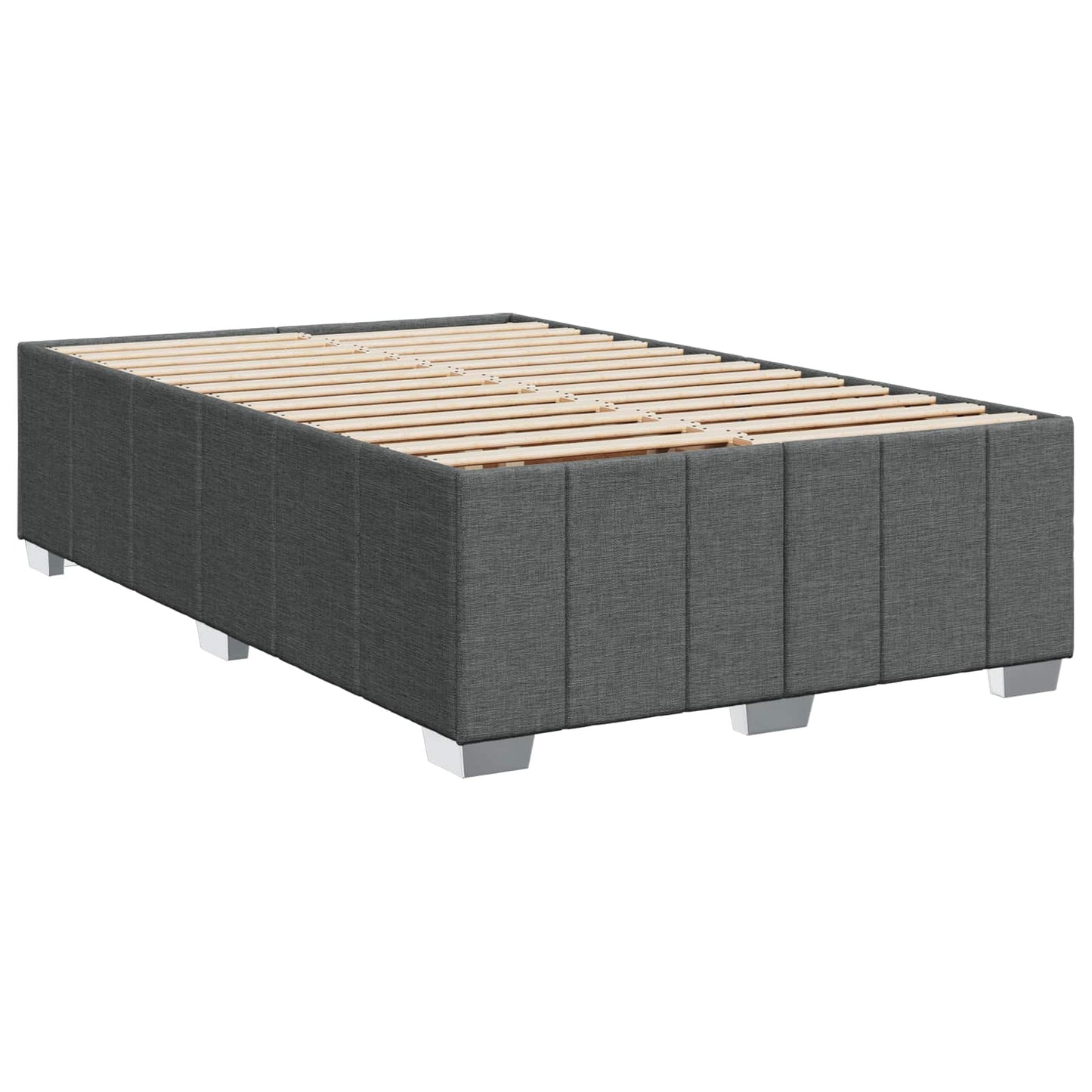 Boxspring ágy matraccal Sötétszürke 120 x 200 cm Szövet