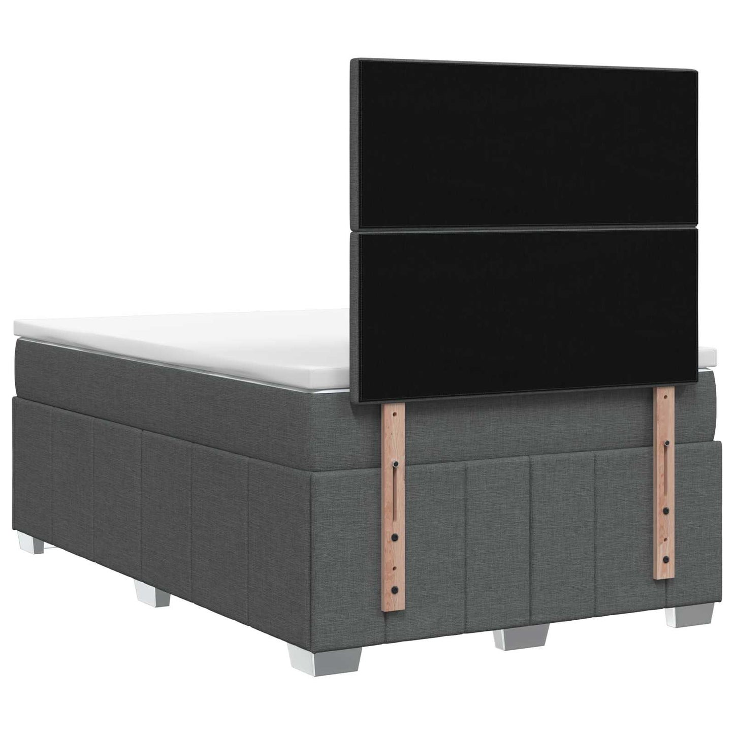 Boxspring ágy matraccal Sötétszürke 120 x 200 cm Szövet