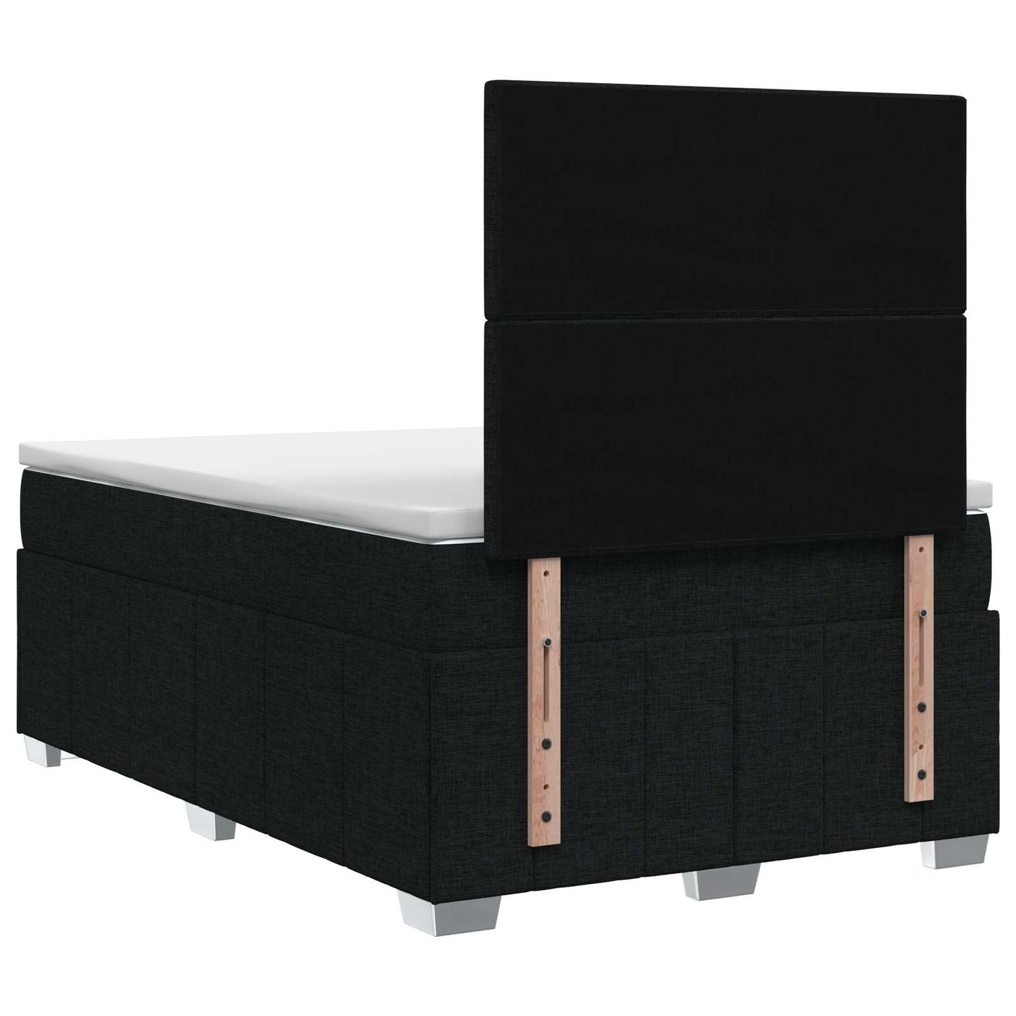 Boxspring ágy matraccal fejtámlával Fekete 120 x 200 cm Szövet