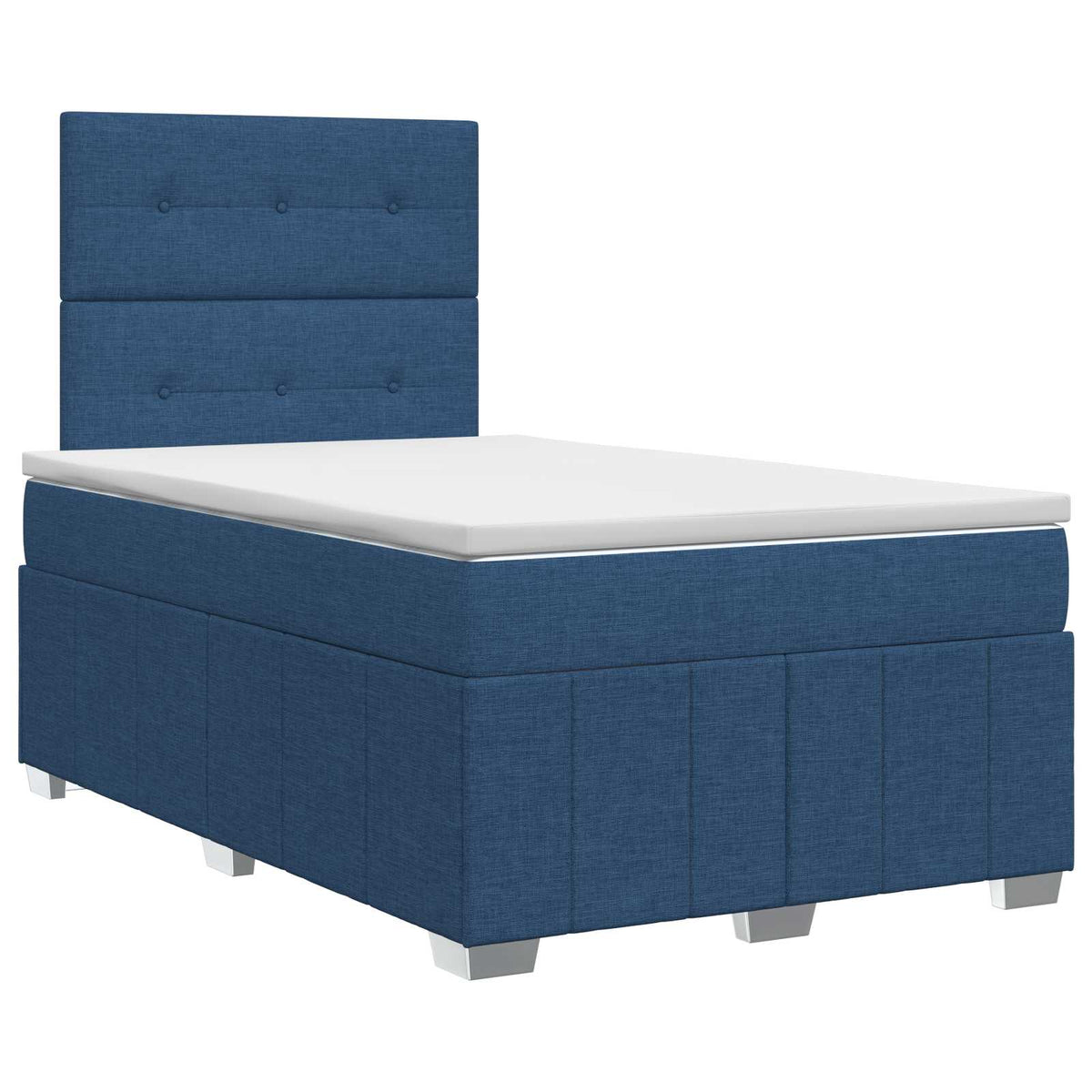Boxspring ágy matraccal fejtámlával Kék 120 x 200 cm Szövet