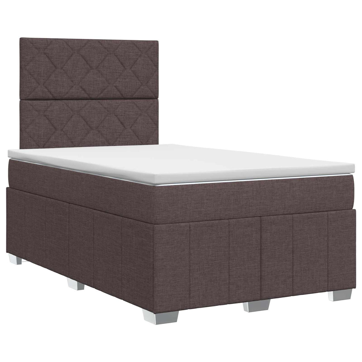 Boxspring ágy matraccal Sötét Barna 120 x 200 cm Szövet