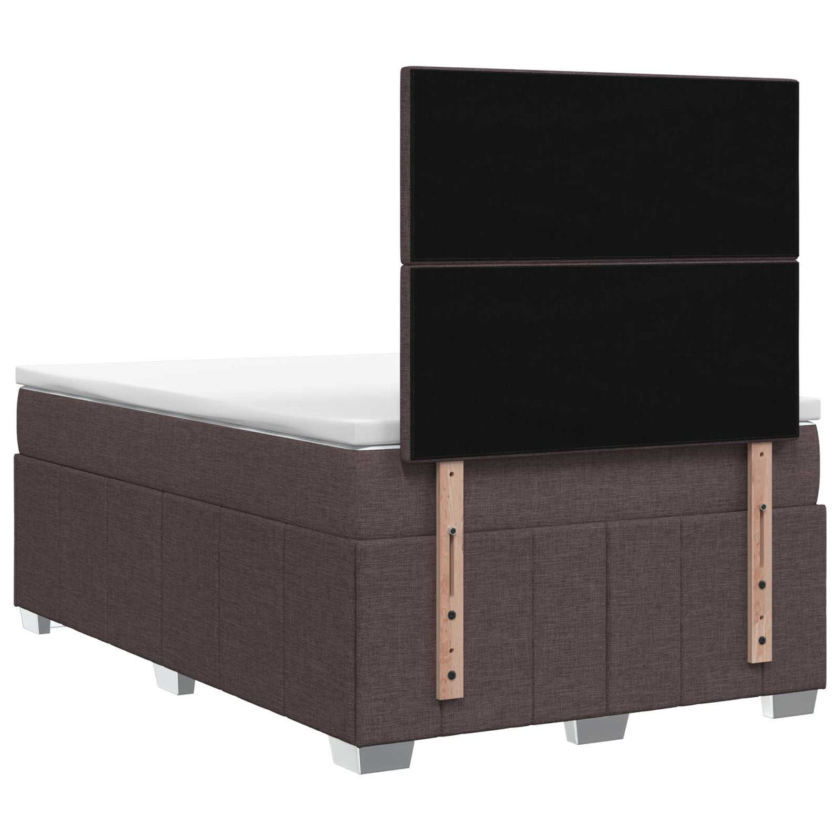 Boxspring ágy matraccal Sötét Barna 120 x 200 cm Szövet
