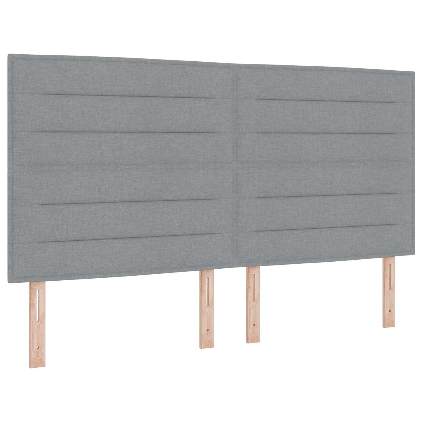 Boxspring ágy matraccal Világosszürke 140 x 190 cm Szövet