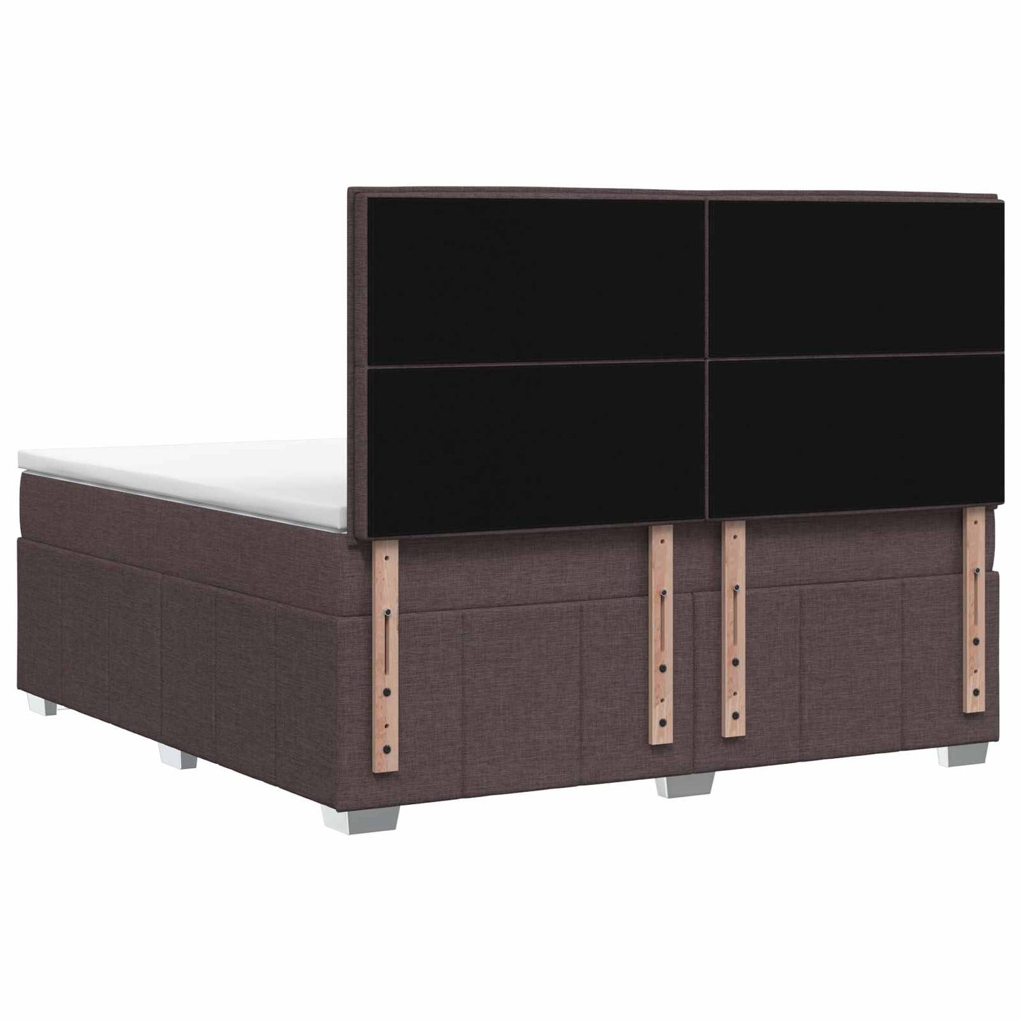 Boxspring ágy matraccal Sötét Barna 140 x 190 cm Szövet