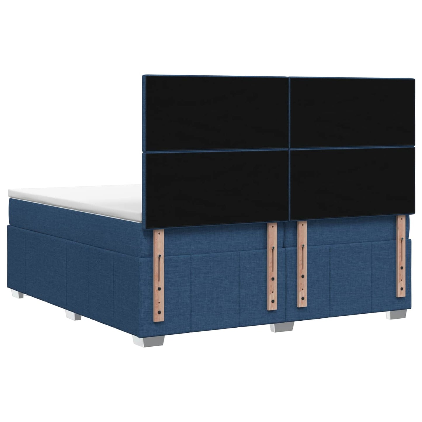 Boxspring ágy matraccal fejtámlával Kék 140 x 190 cm Szövet