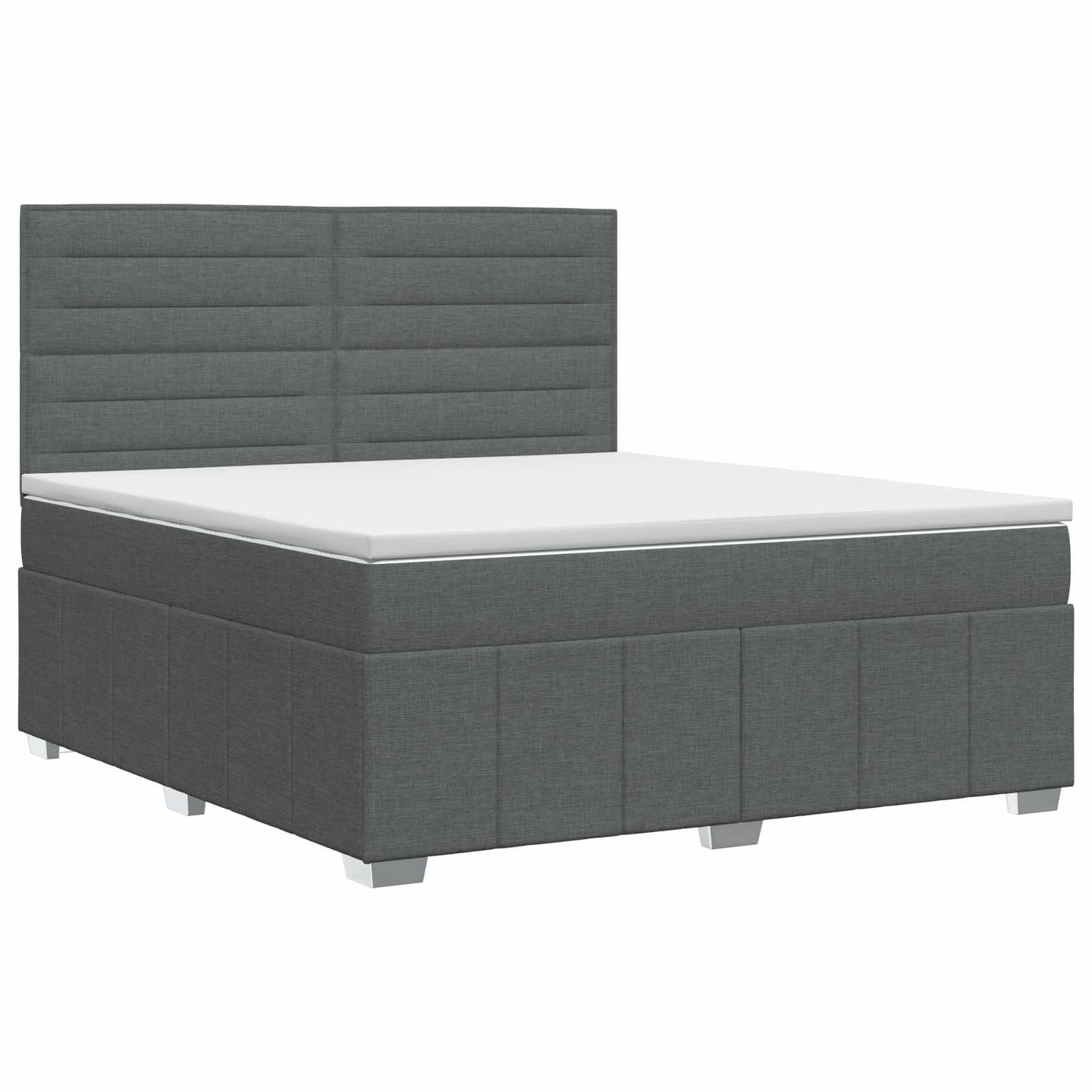 Boxspring ágy matraccal Sötétszürke 140 x 200 cm Szövet
