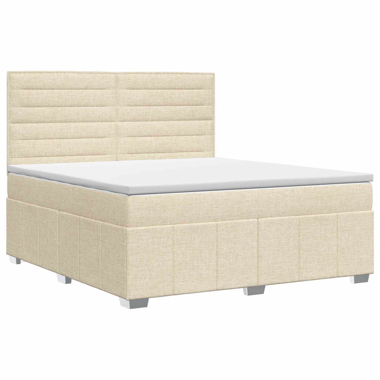 Boxspring ágy matraccal Krémszínű 140 x 200 cm Szövet