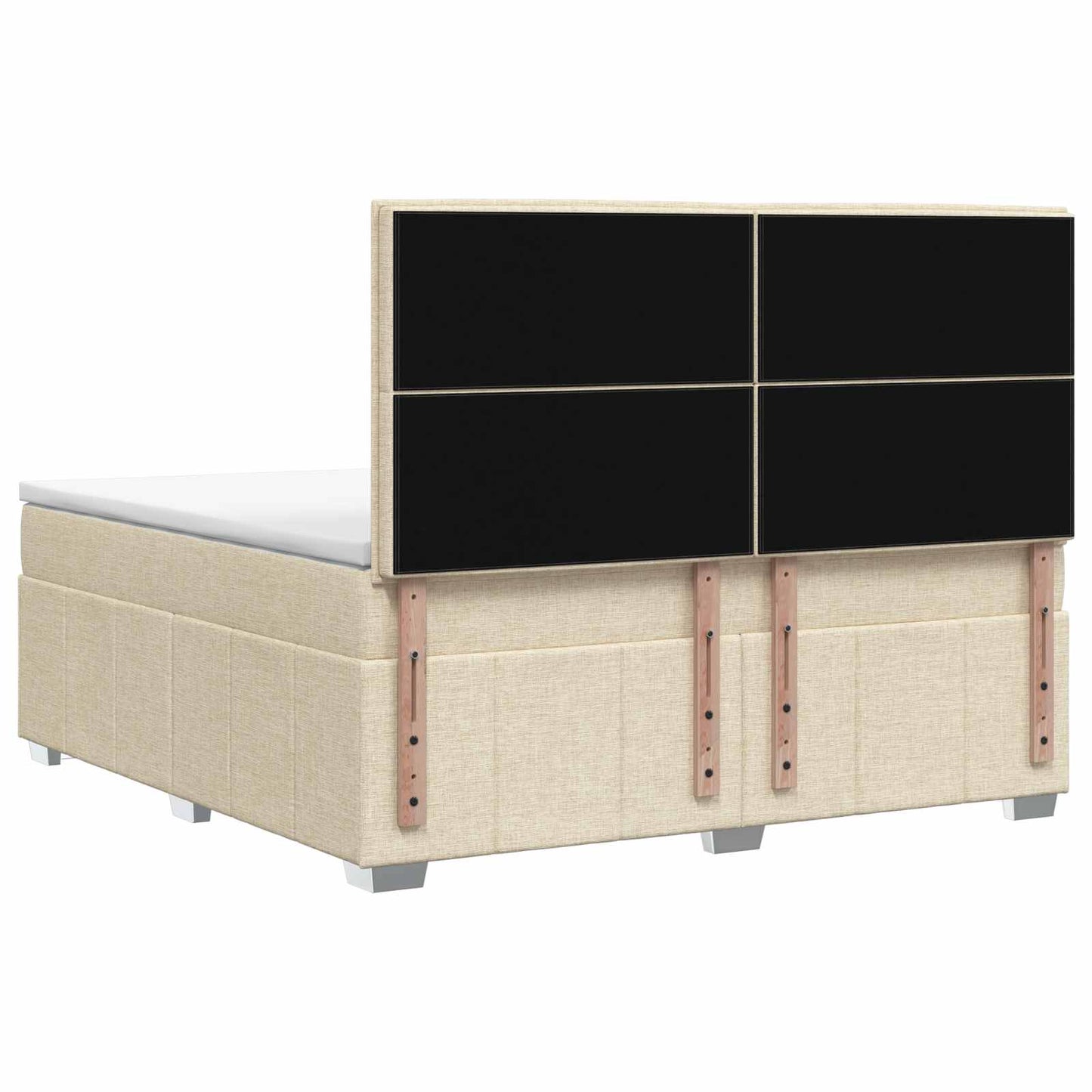 Boxspring ágy matraccal Krémszínű 140 x 200 cm Szövet