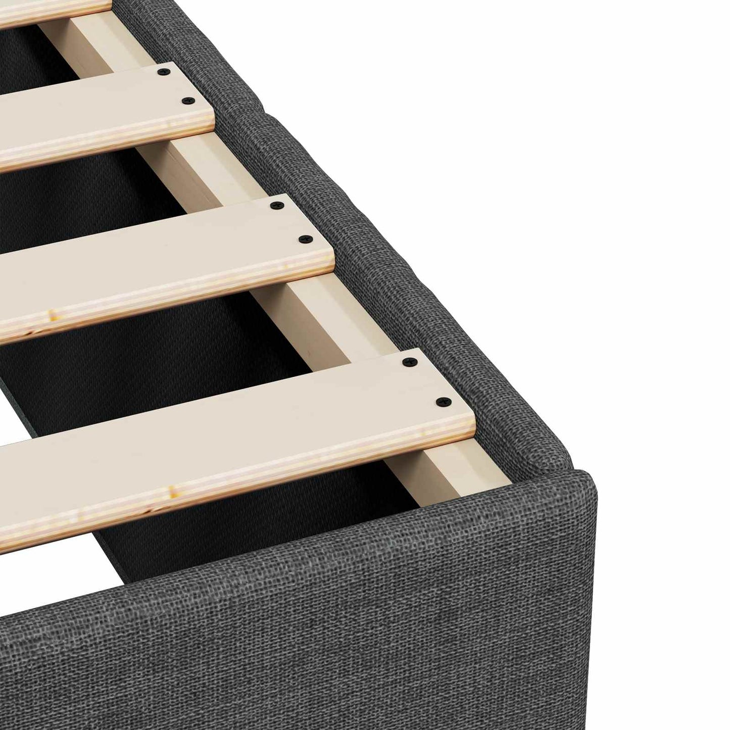 Boxspring ágy matraccal Sötétszürke 160 x 200 cm Szövet