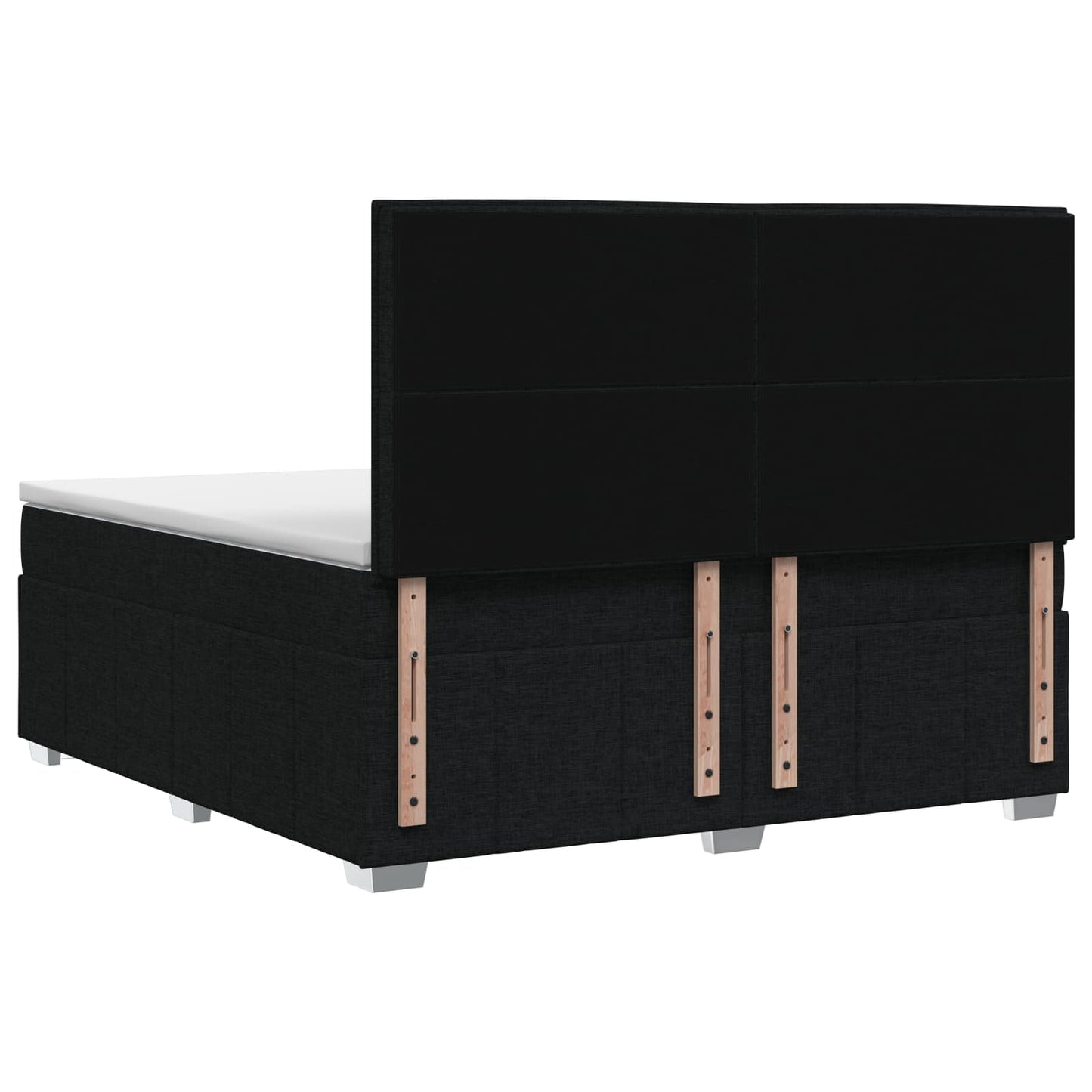 Boxspring ágy matraccal fejtámlával Fekete 180 x 200 cm Szövet