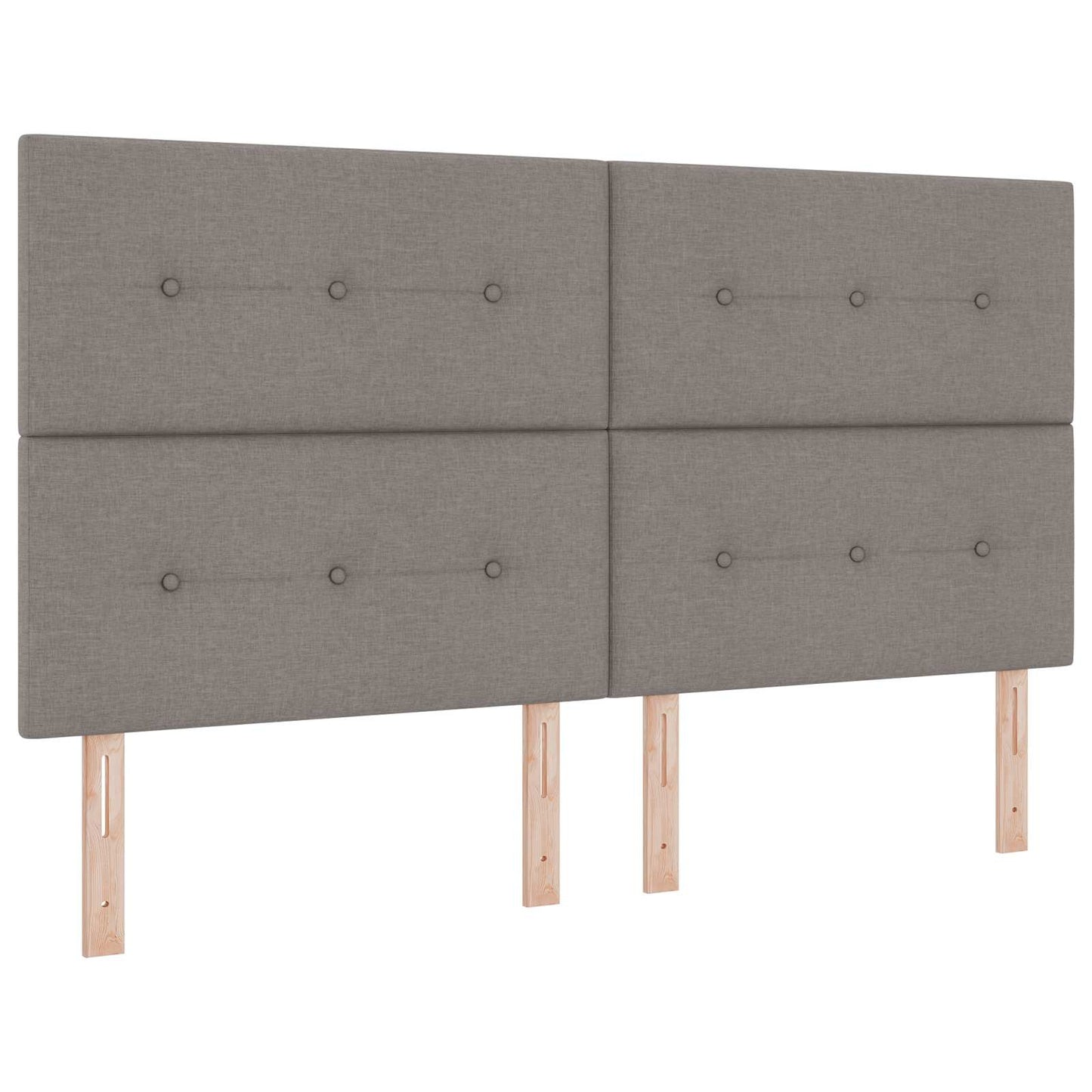 Boxspring ágy matraccal Tópszínű 200 x 200 cm Szövet