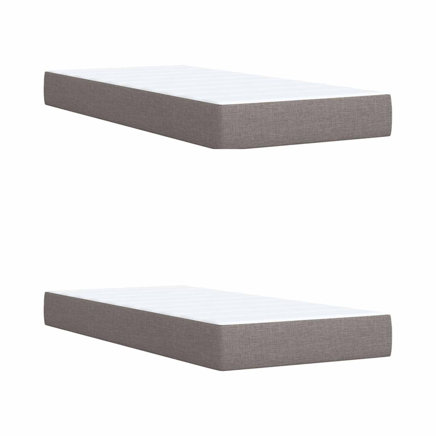 Boxspring ágy matraccal Tópszínű 200 x 200 cm Szövet