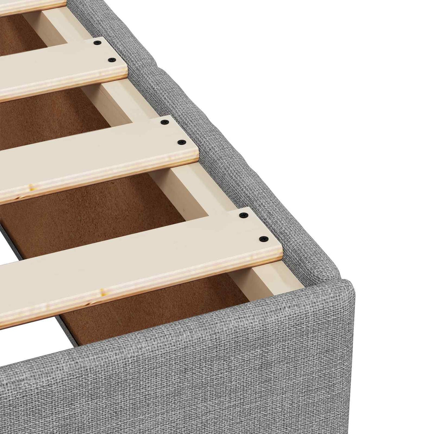 Boxspring ágy matraccal Világosszürke Egyszemélyes Szövet