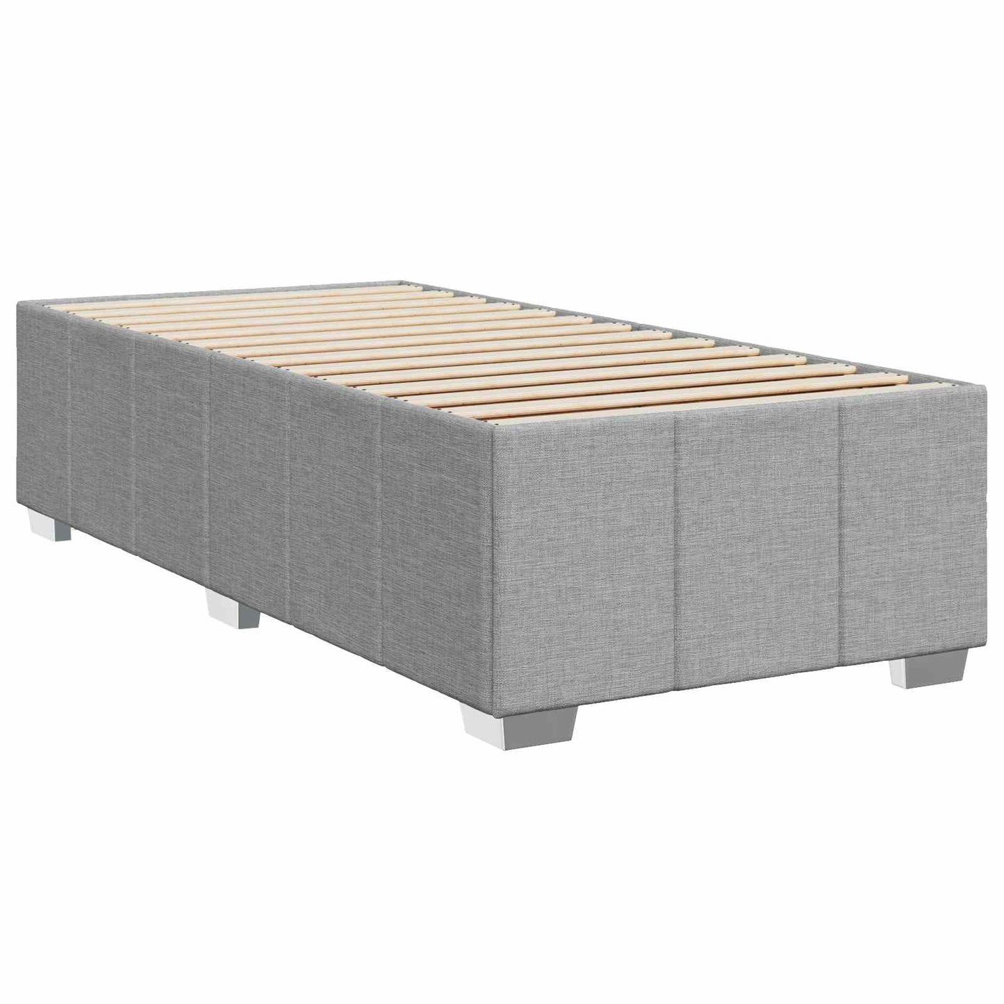 Boxspring ágy matraccal Világosszürke Egyszemélyes Szövet