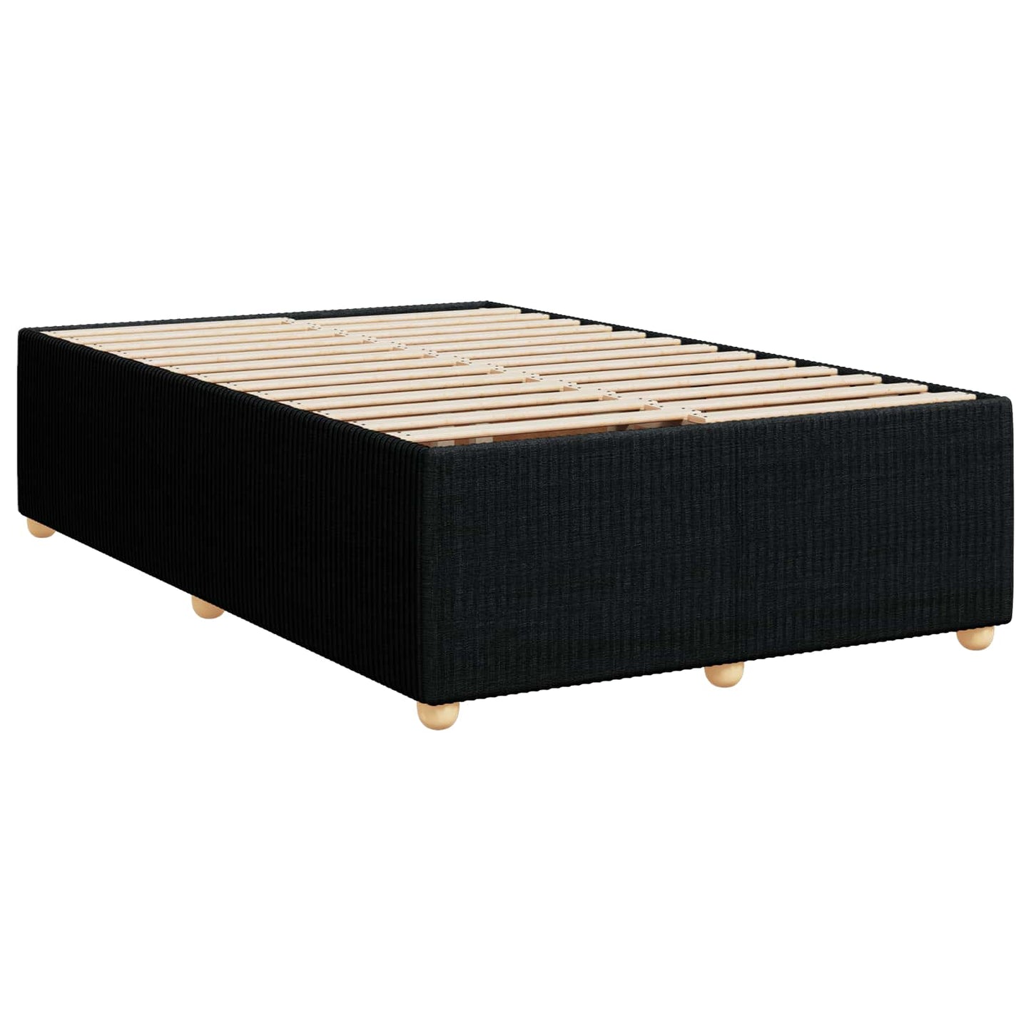 Boxspring ágy matraccal fejtámlával Fekete 80 x 200 cm Szövet