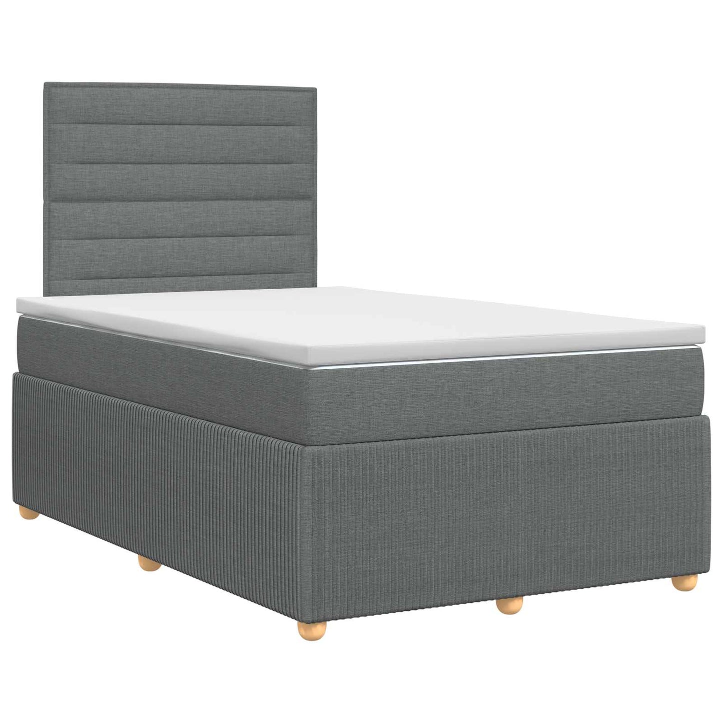 Boxspring ágy matraccal Sötétszürke 120 x 190 cm Szövet