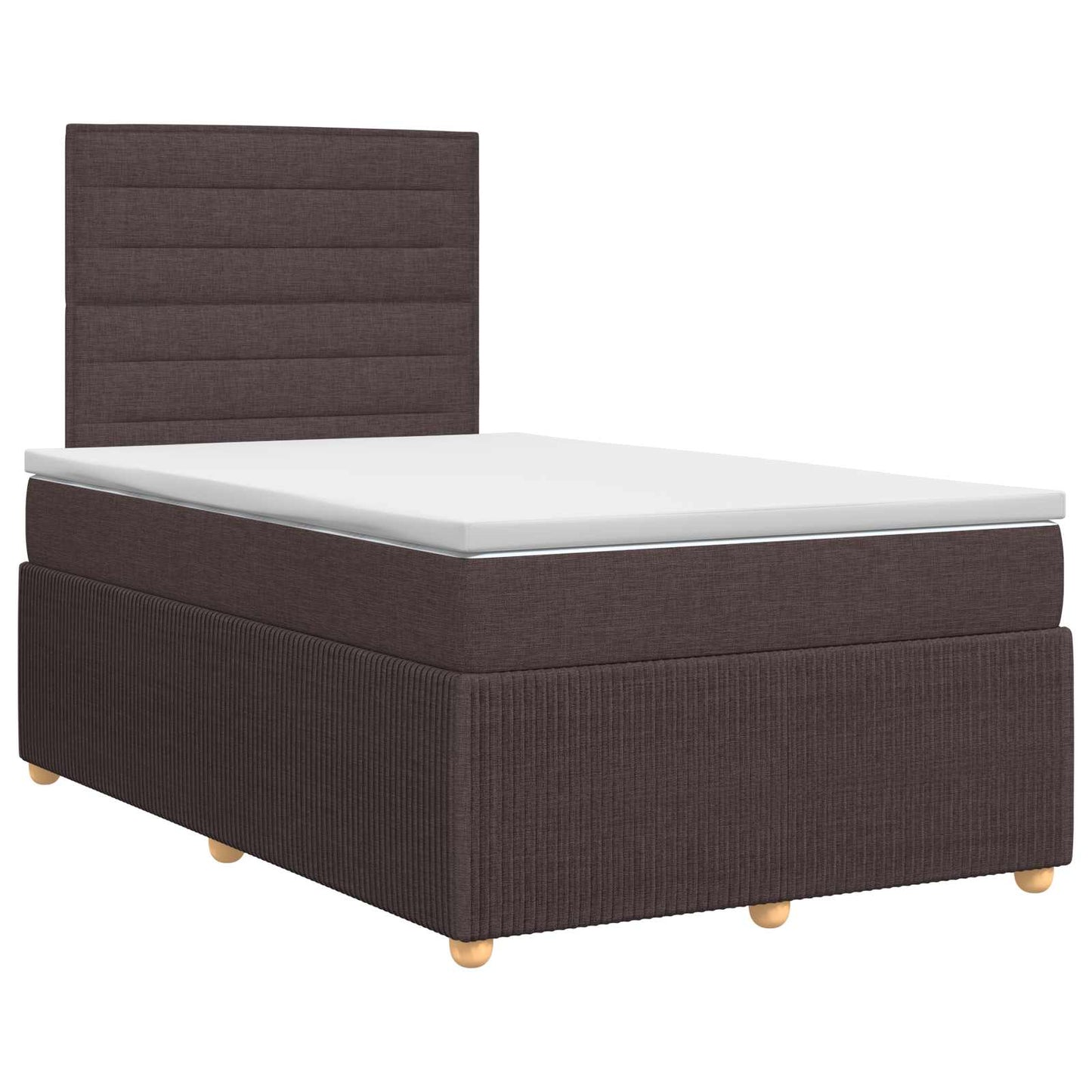 Boxspring ágy matraccal Sötét Barna 120 x 190 cm Szövet