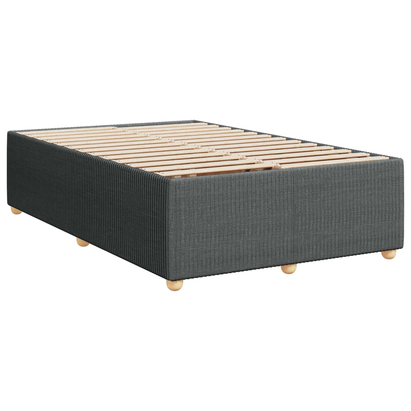 Boxspring ágy matraccal Sötétszürke 120 x 190 cm Szövet