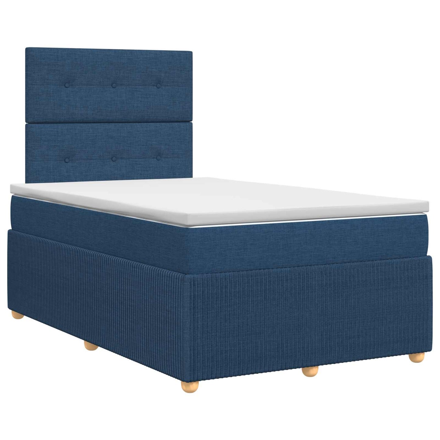 Boxspring ágy matraccal fejtámlával Kék 120 x 190 cm Szövet