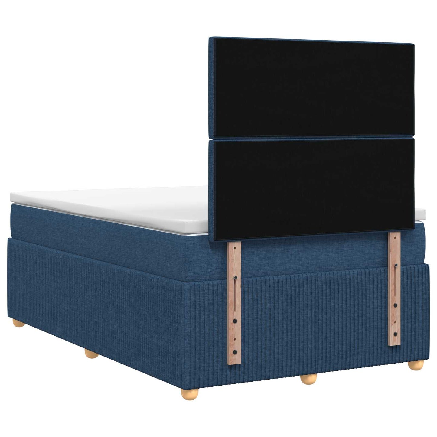 Boxspring ágy matraccal fejtámlával Kék 120 x 190 cm Szövet