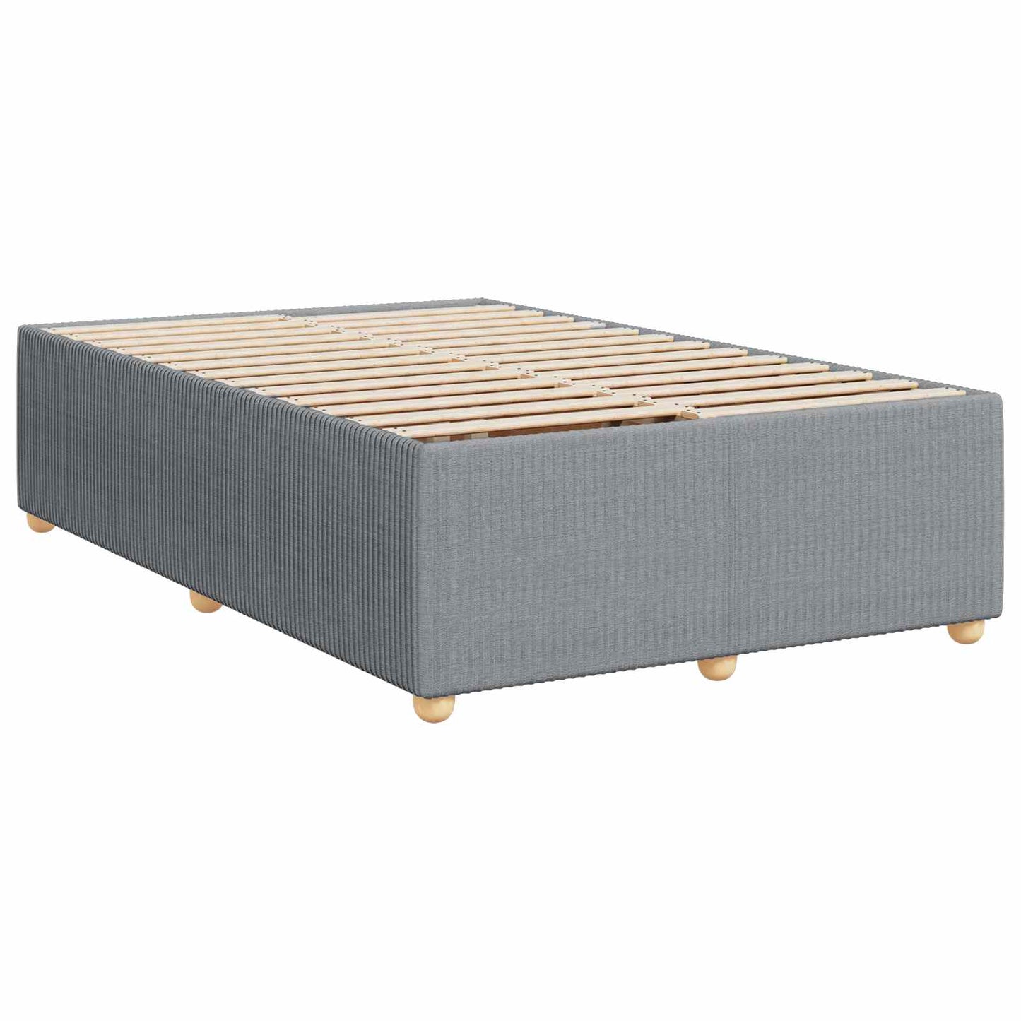 Boxspring ágy matraccal Világosszürke 120 x 190 cm Szövet