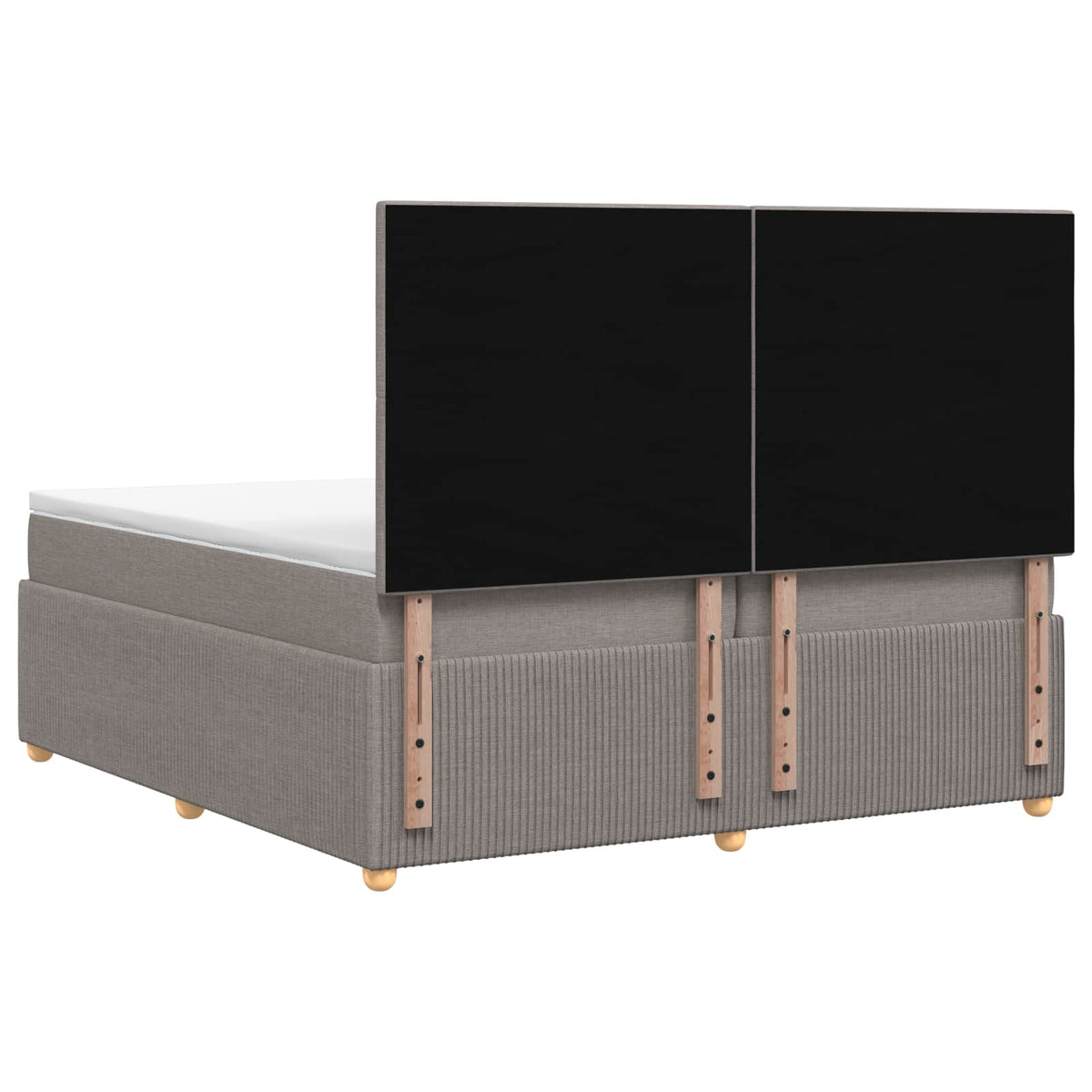 Boxspring ágy matraccal Tópszínű 140 x 200 cm Szövet