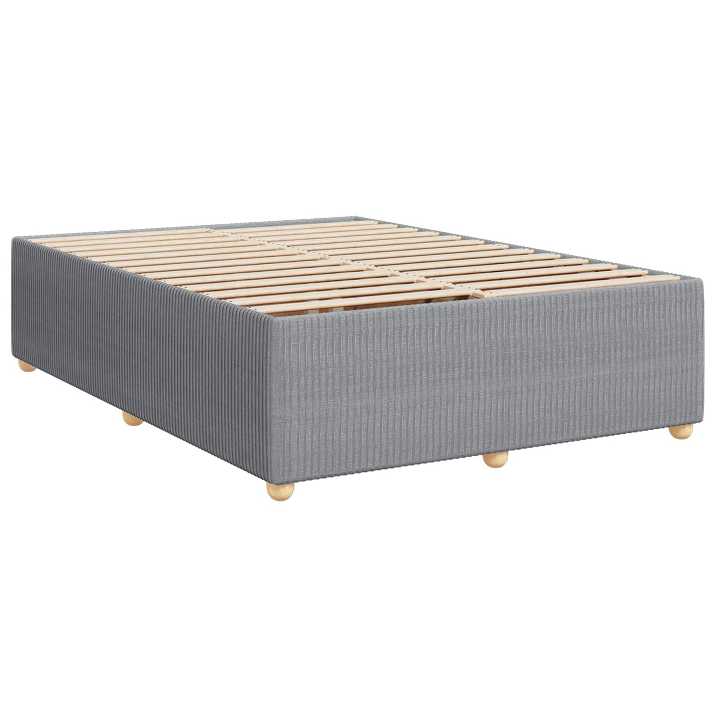 Boxspring ágy matraccal Világosszürke 160 x 200 cm Szövet