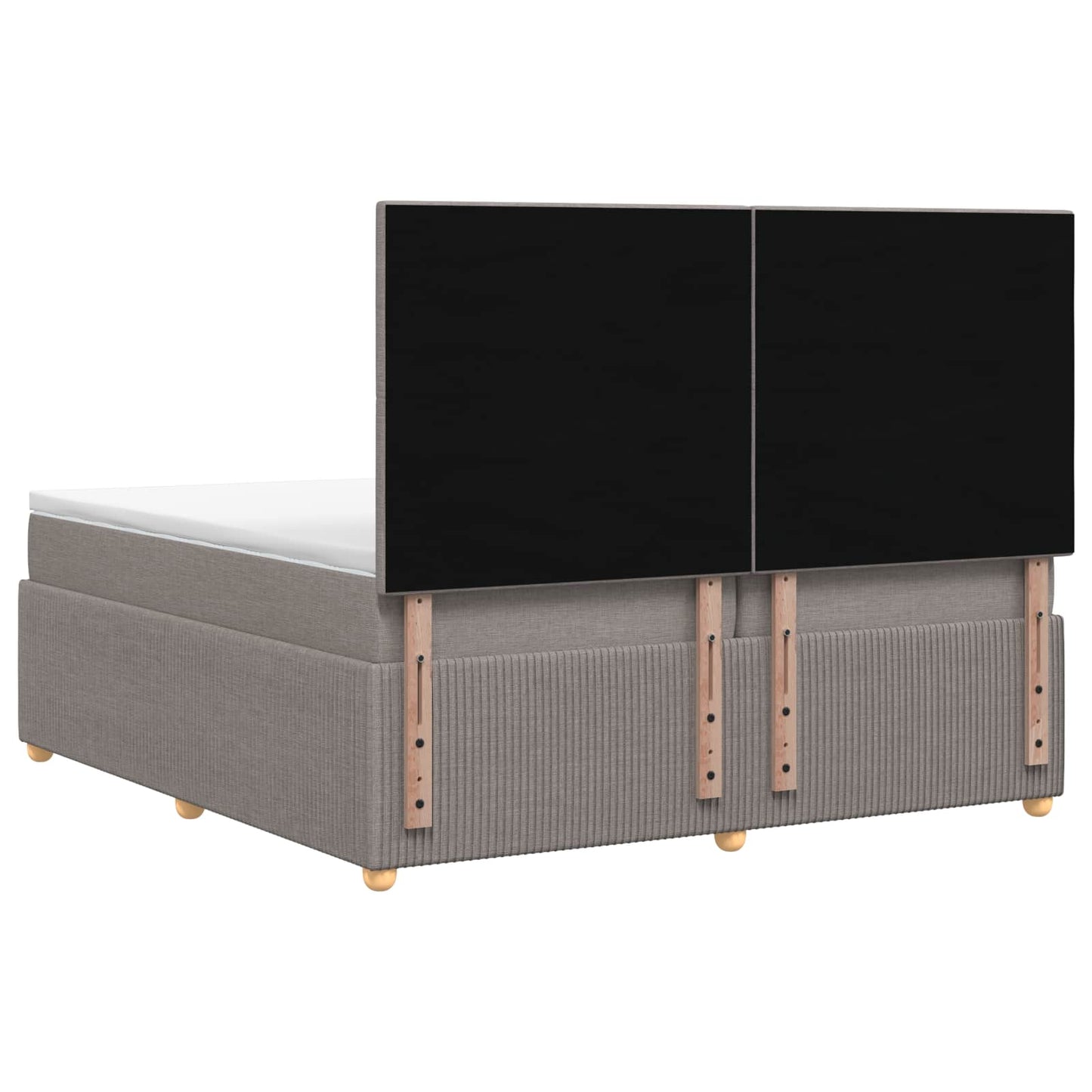 Boxspring ágy matraccal Tópszínű 200 x 200 cm Szövet