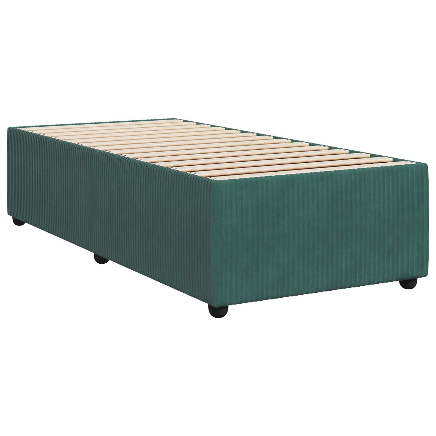Boxspring ágy matraccal Sötétzöld 80 x 200 cm Bársony