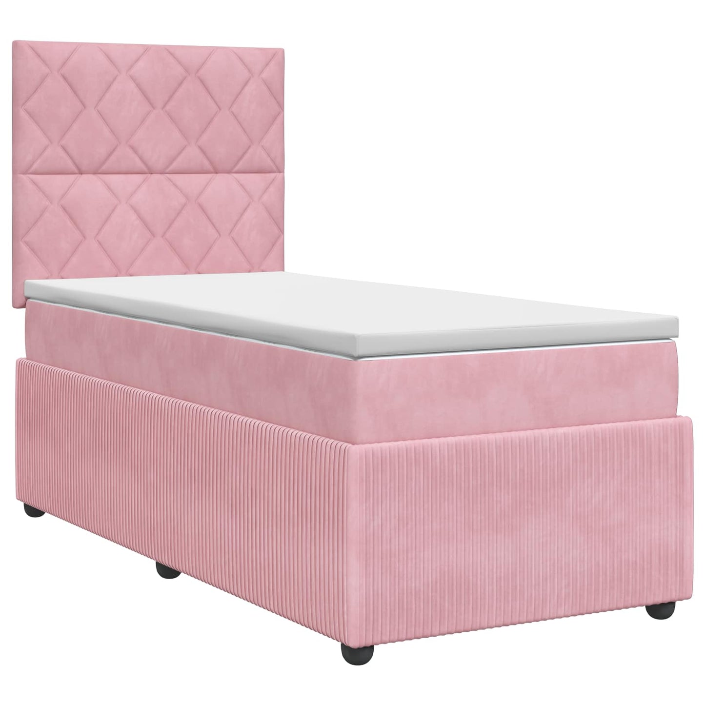 Boxspring ágy matraccal Rózsaszín 80 x 200 cm Bársony