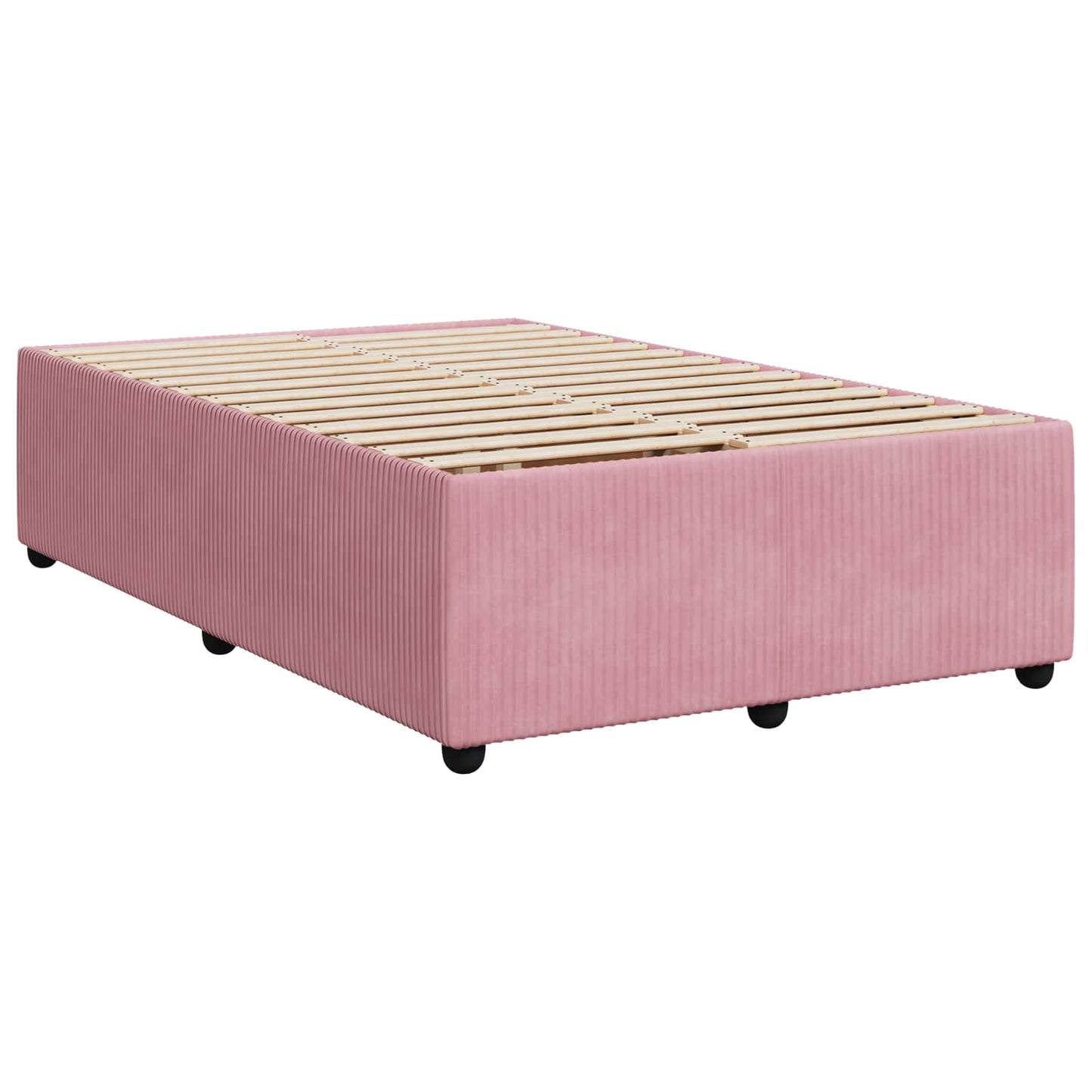 Boxspring ágy matraccal Rózsaszín 120 x 190 cm Bársony
