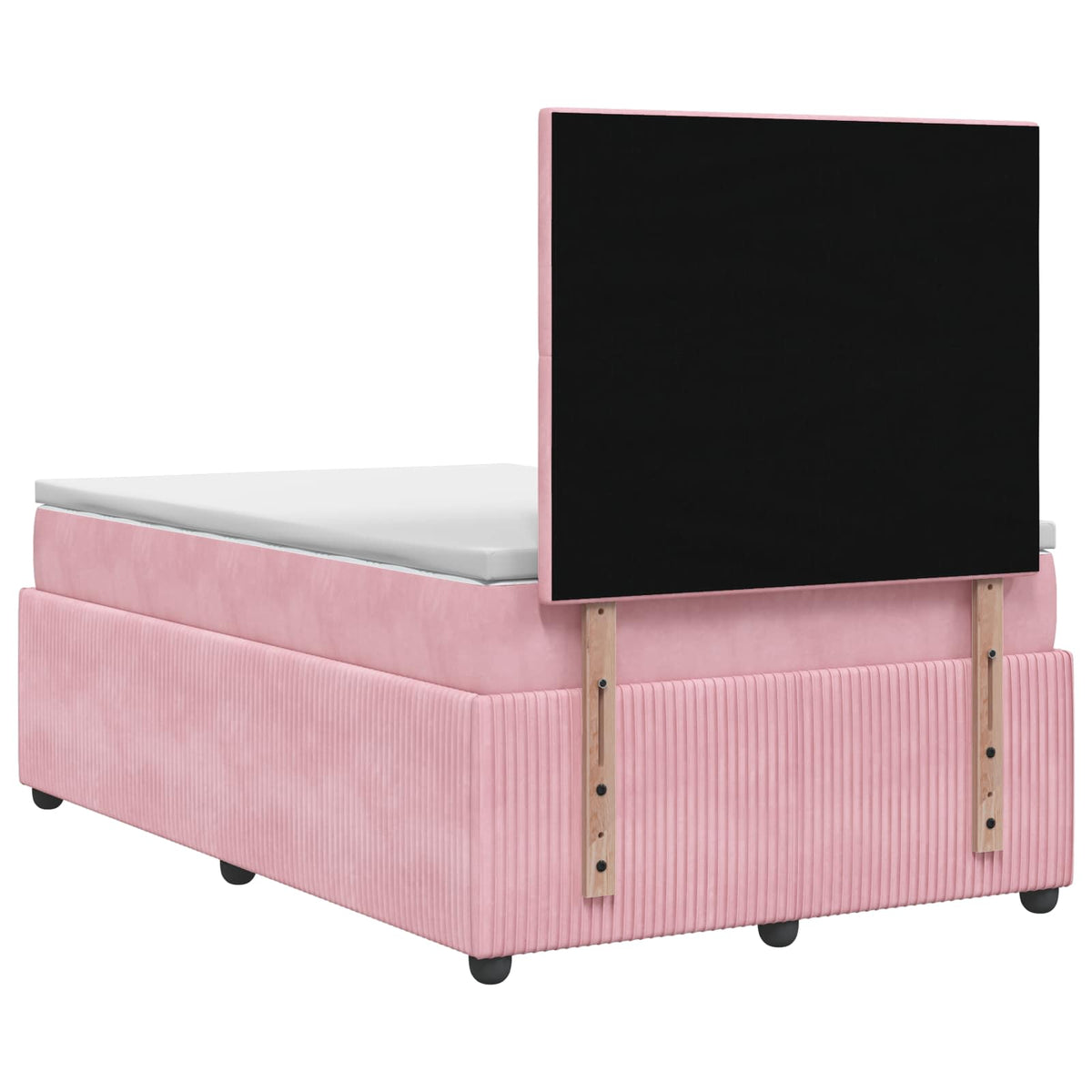 Boxspring ágy matraccal Rózsaszín 120 x 200 cm Bársony