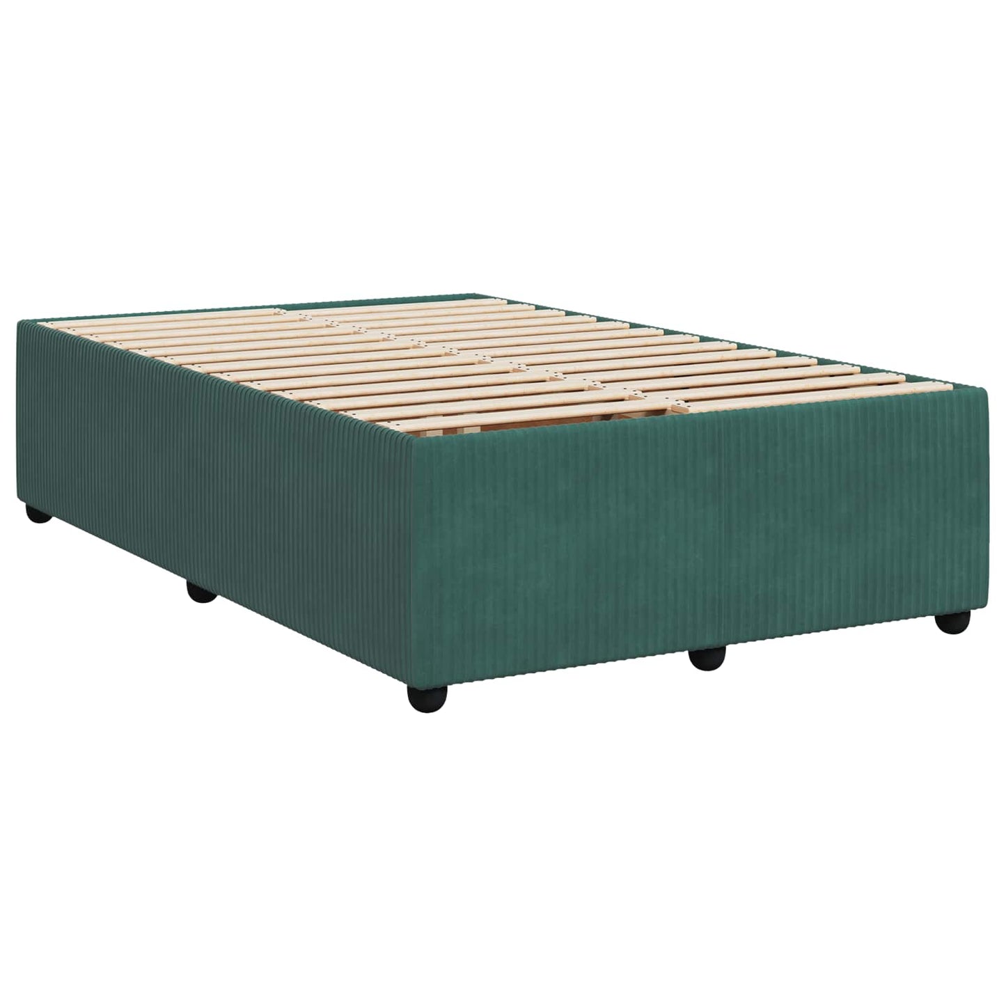 Boxspring ágy matraccal Sötétzöld 120 x 200 cm Bársony