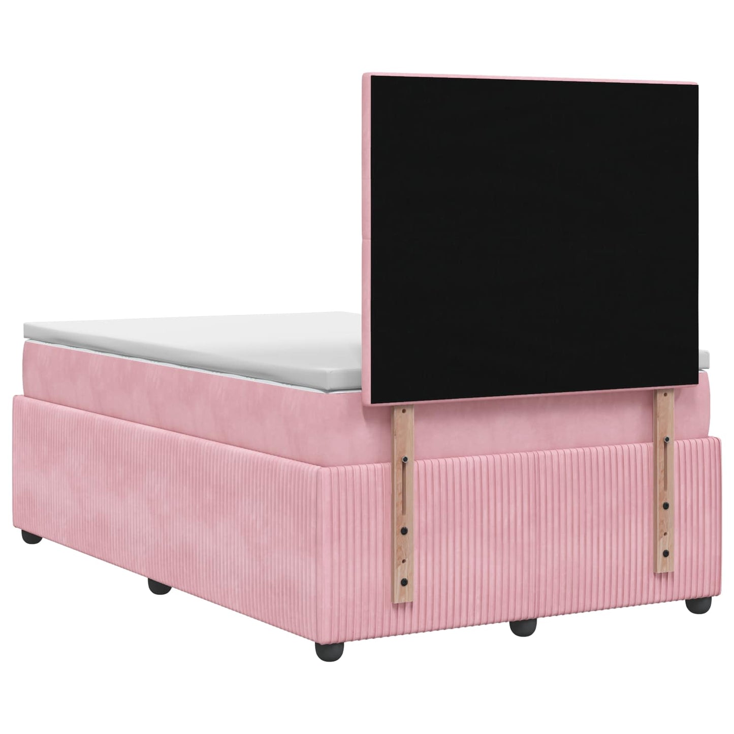 Boxspring ágy matraccal Rózsaszín 120 x 200 cm Bársony