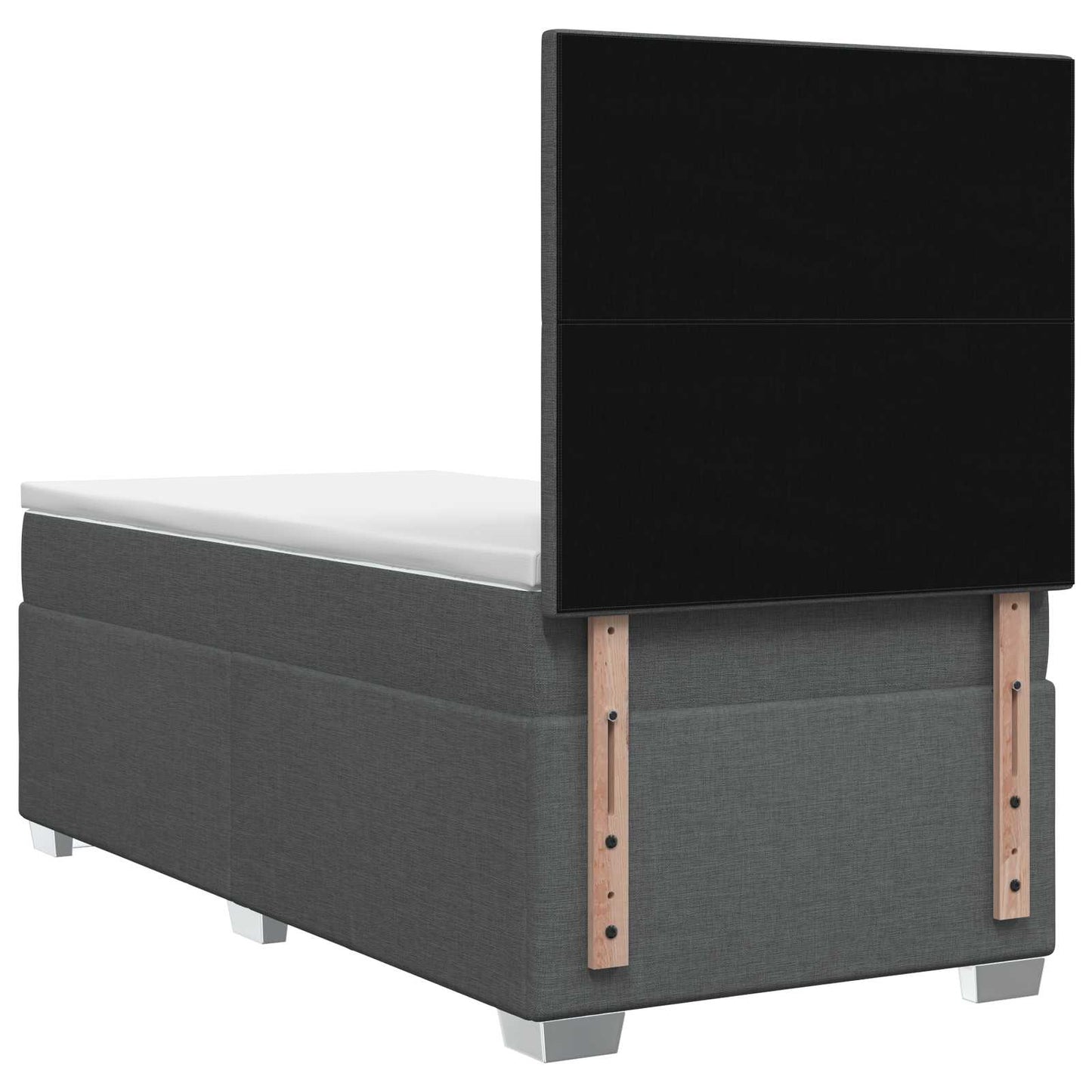 Boxspring ágy matraccal Sötétszürke 80 x 200 cm Szövet