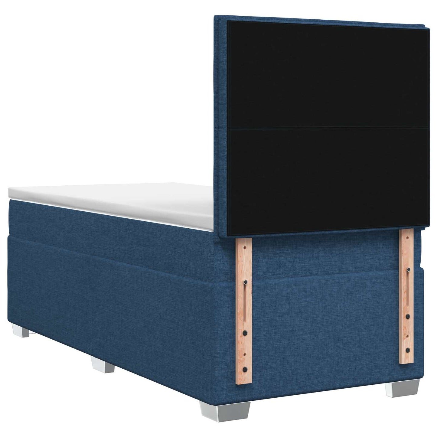 Boxspring ágy matraccal LED szalagokkal Kék 90 x 190 cm Szövet