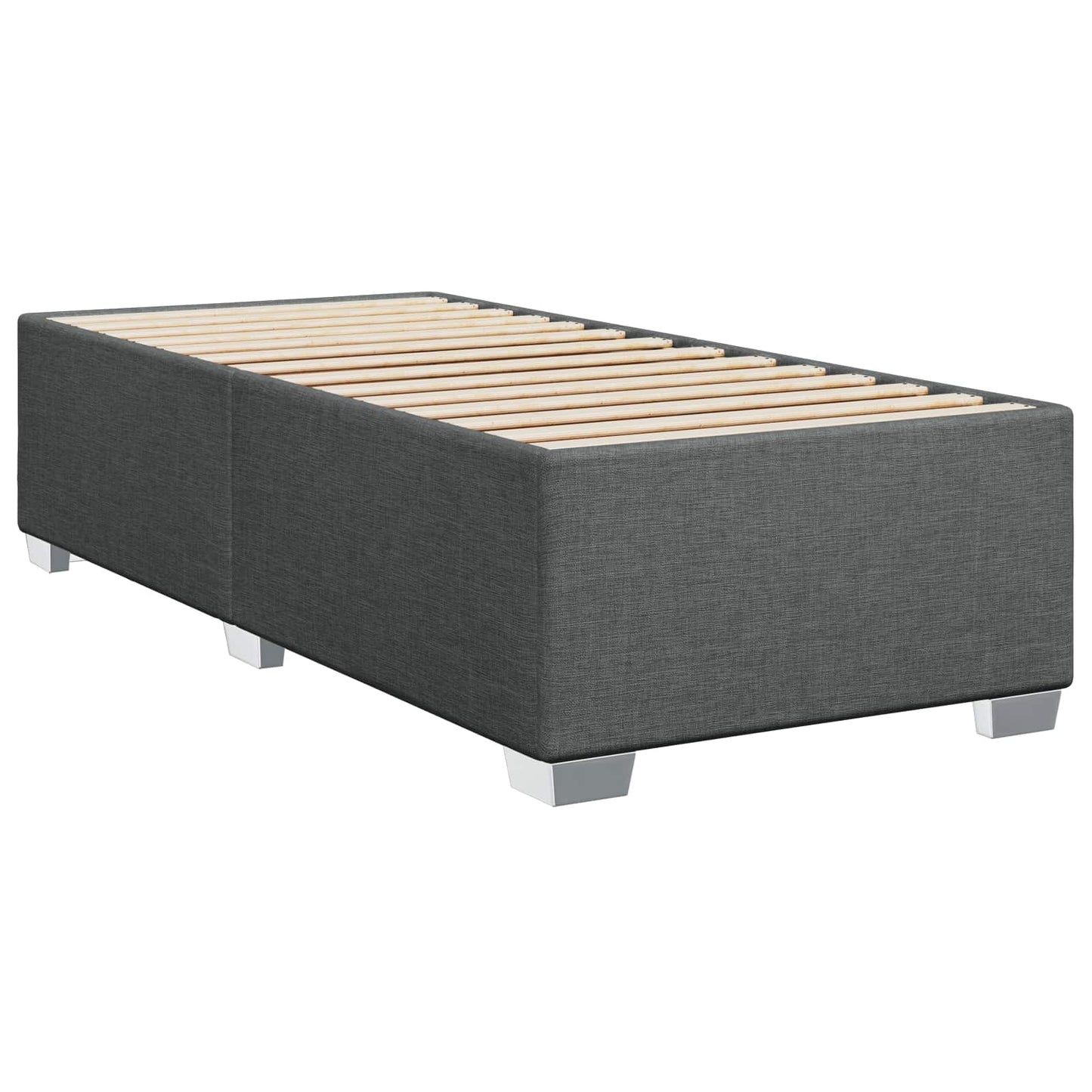 Boxspring ágy matraccal Sötétszürke 100 x 200 cm Szövet