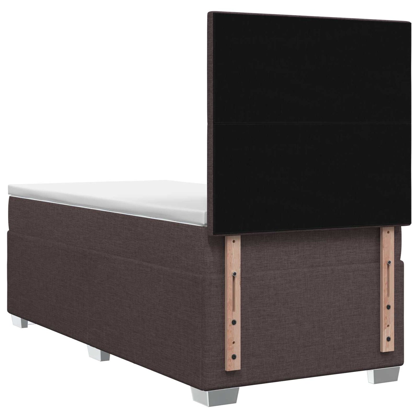 Boxspring ágy matraccal Sötét Barna 100 x 200 cm Szövet